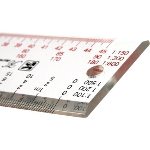 Multi-scale scale acrylic ruler engineer architect technical architecture drawing tool drawing ruler