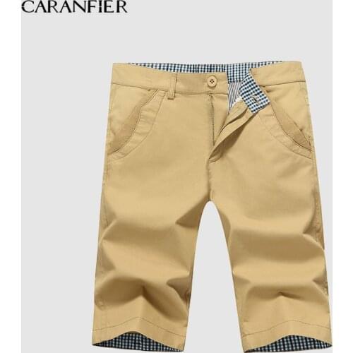 CARANFIER 2017 Men Shorts Cotton Shortpants Solid Color Large Size Leisure Mens Shorts Summer Style Loose Breathable Men Shorts