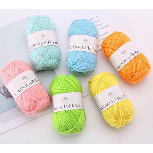 50g/Ball Polyester Soft Wool Yarn DIY Hand Knitting Wool For Baby Sweater Hat Hook Thick Line Anti-Pilling