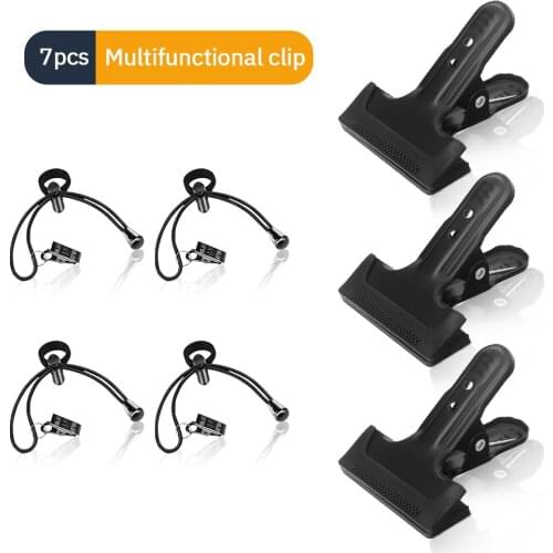 7pcs Photography Background Side Clips Set Heavy Duty Spring Clamp Adjustable Elastic Nylon Clip Fixed Backdrop Green Screen