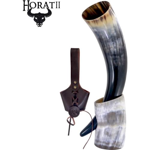 Natural Handmade Ox Horn Mug Beer Wine Goblet Drinking Mug Viking Goblets