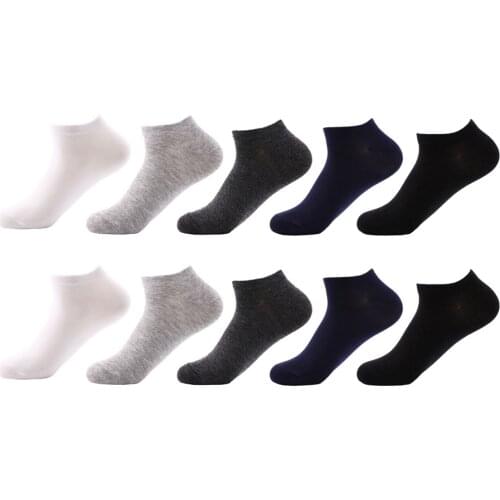 10 Pairs High Quality Casual Mens Business Socks Cotton Brand Sneaker Socks Quick Drying Black White Short Sock For Men