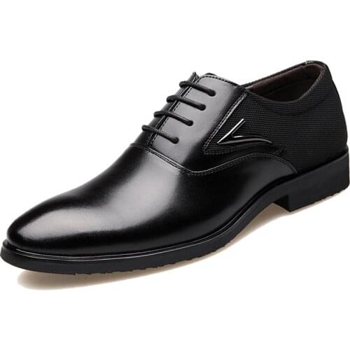 New 2016 Autumn Business Dress Shoes Wedding Pointed Toe Fashion Genuine Leather Shoes Flats Oxford Shoes For Men