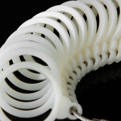 Plastic Japan Finger Sizer Ring Gauge 1-30 Wedding Jewelry Sizing Tool New