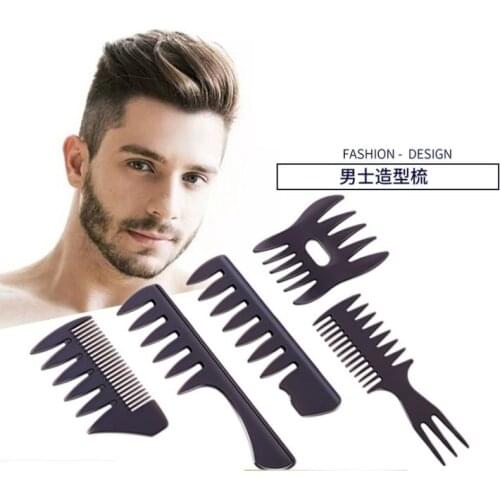 1PCS Mens Styling comb wide teeth oil comb insert comb fork comb retro oil comb