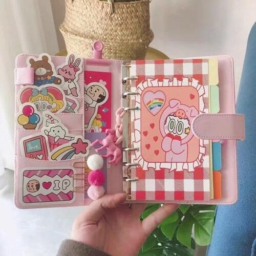 Hand Ledger Notebook Hot Style Girl Heart Hand Ledger Student Diary Cute Cartoon Set Luxury Hand Ledger Set Box