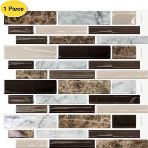 Erzaa Peel and Stick Tile Backsplash Self Adhesive Kitchen Bathroom 12x12 Inch