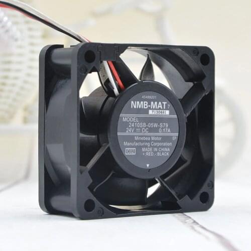 Server fan Original For NMB 6CM 6025 2410SB-05W-S79 60*60*25mm DC 24V 0.17A inverter cooling fan