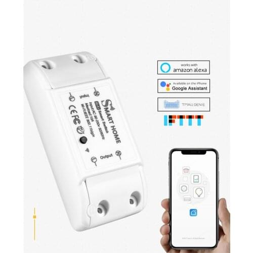 Tuya WiFi Smart Light Switch Universal Breaker Timer Smart Life APP Wireless Remote Control Works with Alexa Google Home module