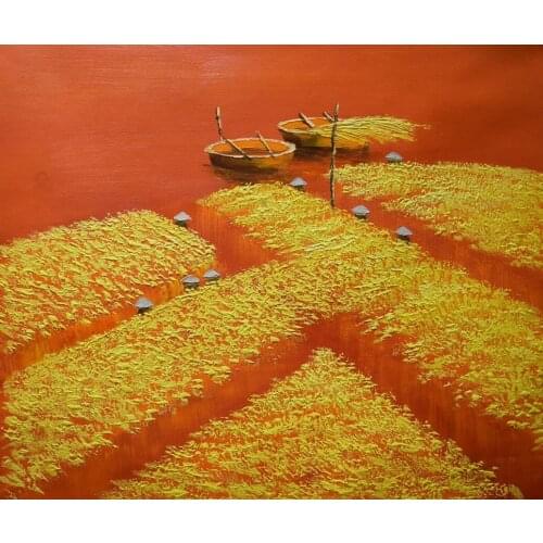 Ultra Low Price Sale 100% Hand Painted Modern Canvas Oil Painting Harvest Landscape Canvas Painting Wall Art Picture HomeDecor