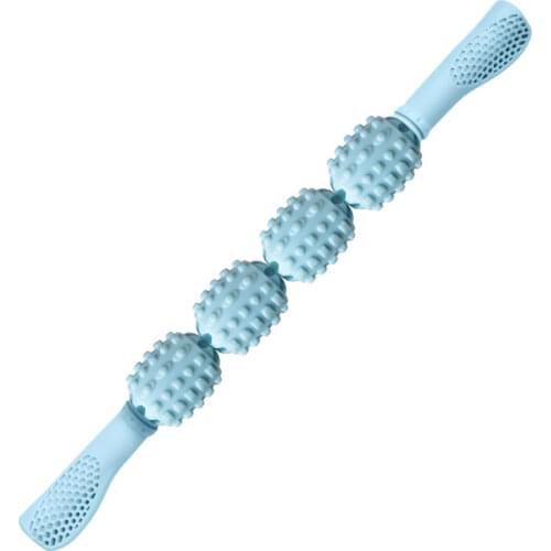 Yoga Exercise Massage Roller Stick Trigger Point 4 Wheel Body Massage Anti Cellulite Slimming Muscle Roller Relieve Stress Relax