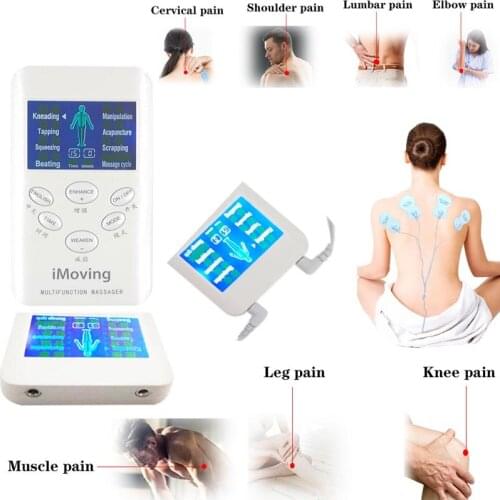 EMS Tens Machine Unit knee Neck Massager Back electro Pulse Muscle Stimulator Electrode Pad Digital Therapy Pain Relief massager