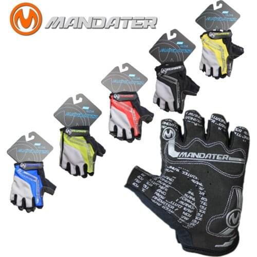 2017 Mandater Cycling Gloves Bike Bicycle Shockproof Ultra-breathable Half Finger Glove 4 color Size S to XL
