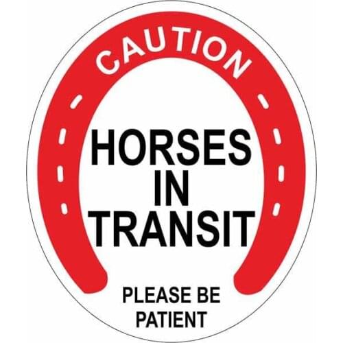 Interesting Horses In Transit Car Sticker Accessories KK Vinyl PVC 14cm*12cm Motorcycle Laptop Decal