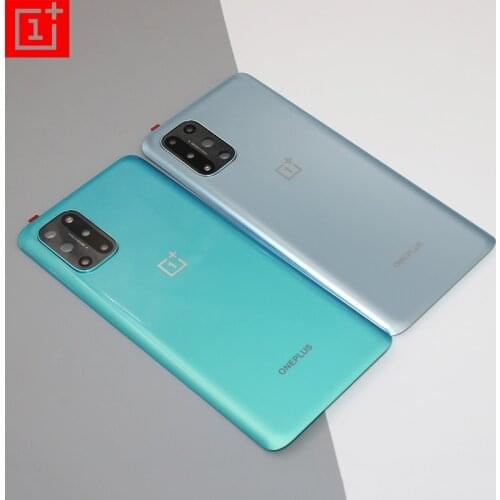 Oneplus 1+ 8T 8 T Back Cover 3D Glass Rear Door Housing Panel Case Battery Phone Replacement Repair Parts With Camera Lens Glue