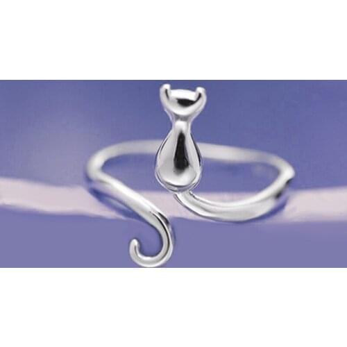 Boho Cat Rings For Women Wedding Vintage Finger Ring Knuckle Female Bohemian Charm Jewelry Gifts