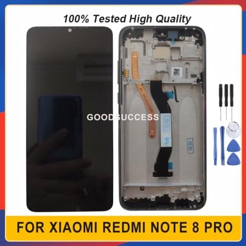 6.53'' For Xiaomi Redmi Note 8 Pro Lcd Display Touch Screen Glass Panel Digitizer Assembly Free Tools