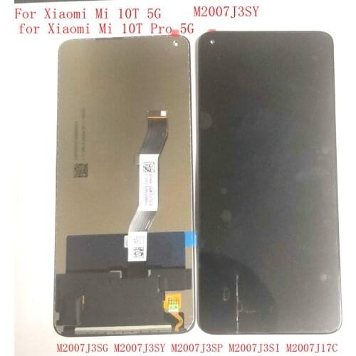 6.67" For xiaomi mi10t 5G lcd screen digitizer touch glass frame full set Mi 10T Pro 5G screen M2007J3SG M2007J3SY M2007J3SP