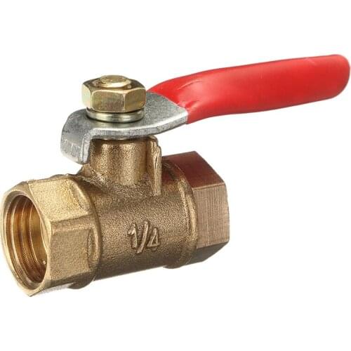 1pc 1/4'' PT 13mm Female To Female Thread Brass Ball Valve Lever Handle Full Port Valve For Irrigation Piping System