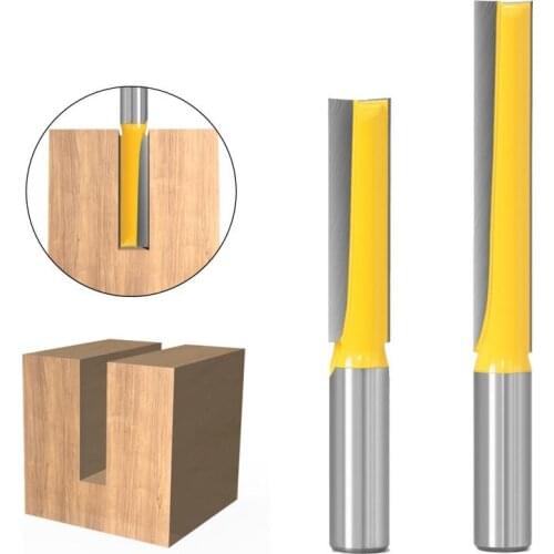 1Pcs 12mm 1/2 Shank Long Cleaning Slot Straight Bit Woodworking Tools Router Bits For Door Keyhole Knife Endmill Milling Cutter
