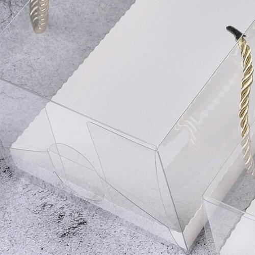 10Pcs Transparent Cake Swiss Roll Boxes PET Packaging Dessert Container Holder for Kitchen Dining Bar Baking Accessories tool