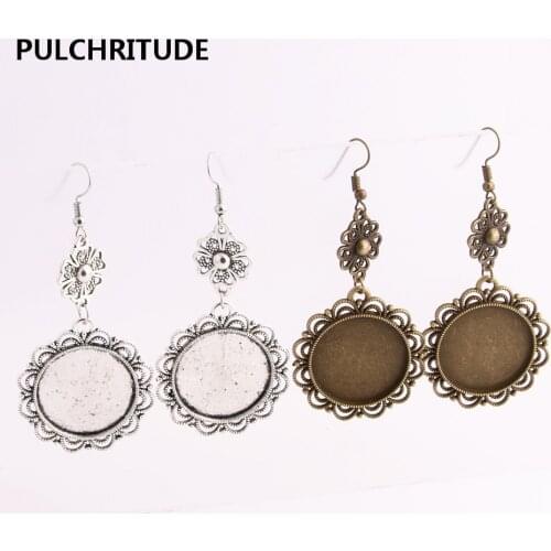 12pcs/lot Metal Alloy Zinc Round Cabochon Charm Fit 25mm Cabochon Set Pendant Drop Earing Diy Jewelry Making C0776