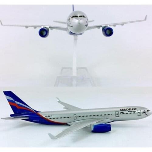 16CM Diecast Aircraft model 1:400 Air Airbus A330-200 RUSSIA airplane W base alloy aircraft plane collectible display toy Gift