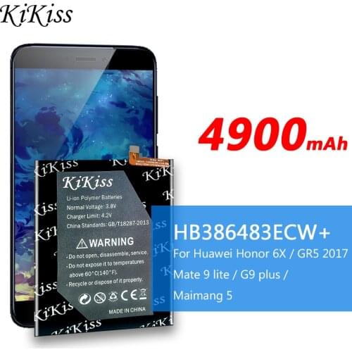 4900mAh HB386483ECW+ Battery For Huawei Honor 6X / GR5 2017 BLL-L23 L21 L22 / Mate 9 lite BLN-L24 L22 L21 / G9 plus / Maimang 5