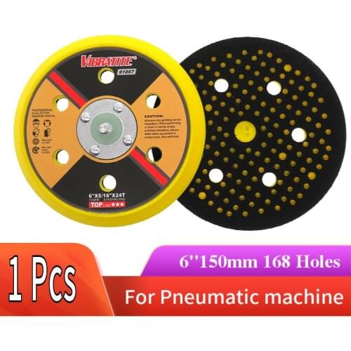 6 Inch Sanding Pad 5/16"-24 Thread 150mm Backing Plate For Hook and Loop Sanding Disc Pneumatic Sander Grinder Abrasive Tools