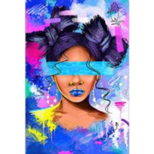 5d Diy Full Drill Diamond Painting African American Wall Art Black Girl Diamond Embroidery Cross Stitch Home Decor Gift GJ759