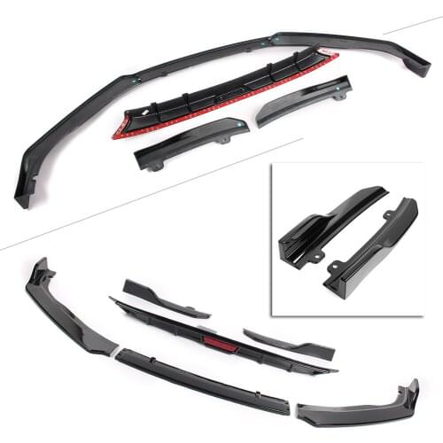 Auto Car Front Rear Bumper Lip Cover Trim Spoiler Wings For Honda Accord 2018 2019 Glossy Black Exterior Parts