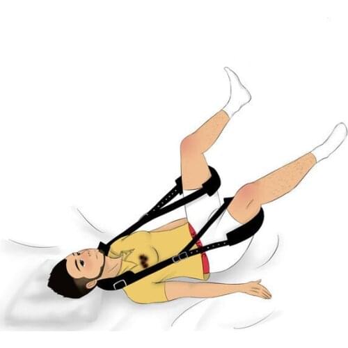 BDSM Adjustable Leather Sponge Bondage Gear Restraints Open Leg Easy for Sex BDSM Fetish Men Sex Toys for Man Sex High Quality