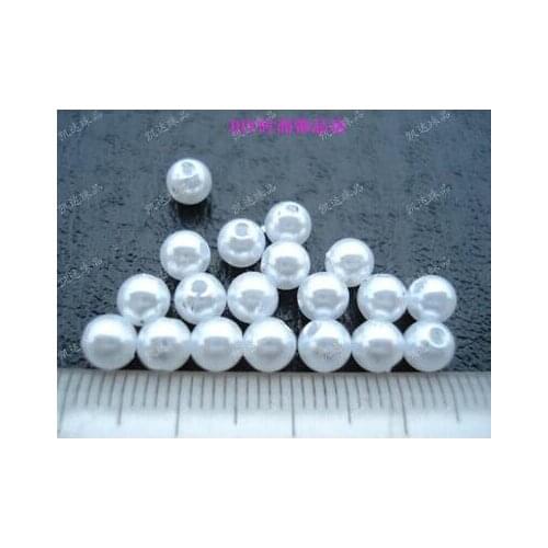 5mm 200pcs White/Beige, ABS Imitation Pearls Beads, Making jewelry diy beads, Jewelry Handmade necklace,Pearls round for crafts