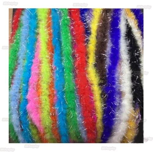 DIY 2M Sequin Marabou feathers boas costumes dress up Garment Flower Decoration Clothing home decor birthday