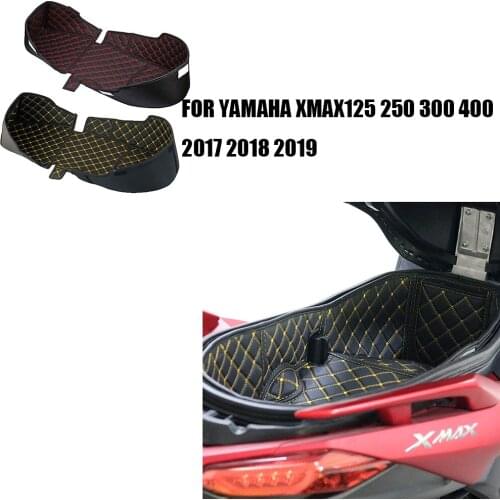 For Yamaha XMAX125 250 300 400 2017 2018 2019 Motorcycle Modification Storage Box Leather Rear Trunk Cargo Liner Protector