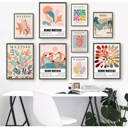 Classic Matisse Abstract Leaves Lines Wall Art Canvas Painting Nordic Posters And Prints Wall Pictures For Living Room Decor