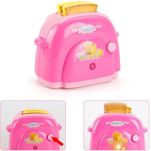 Mini Simulation Refrigerator Toaster Children Kids Educational Role Play Toy Set Simulation Model Kids Pretend Play Toy Kid Gift
