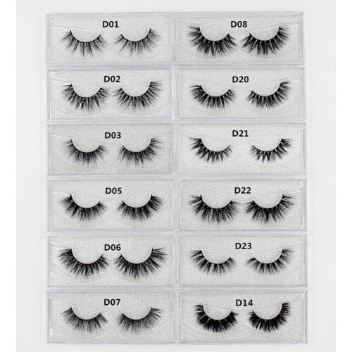 SOQOZ False Eyelashes 3D Mink Lashes Natural Volume Handmade Mink Eyelashes Thick Full Strip Lashes Cruelty Free Faux Cils D21