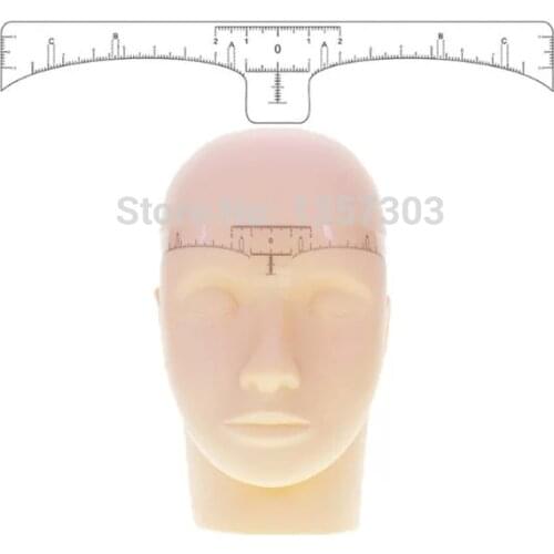 New 100pcs Disposable Eyebrow Ruler Sticker Eyebrow Shaping Tool for Makeup Measurement Professional Stencil Makeup Drawing Temp