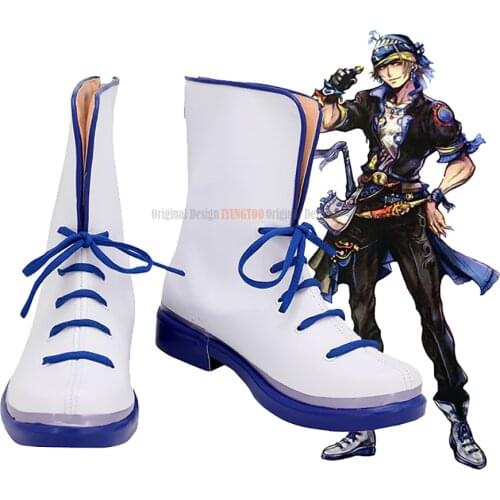 Locke Cole Shoes Cosplay Dissidia Final Fantasy Locke Cole Cosplay Boots Customized Shoes for Unisex