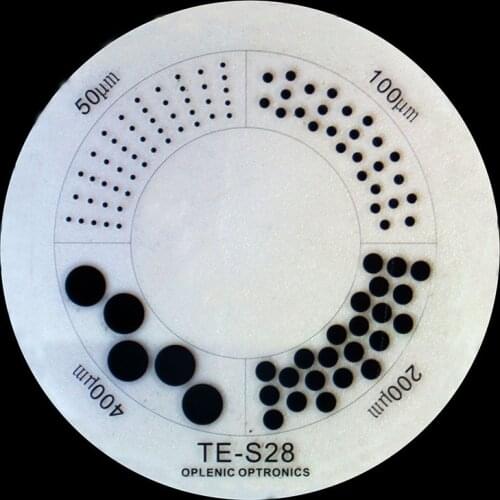 Microscope Eyepiece Micrometer Calibration Slide Accessories Microscope Eyepiece Graticules TE-S28 Oplenic Optronics