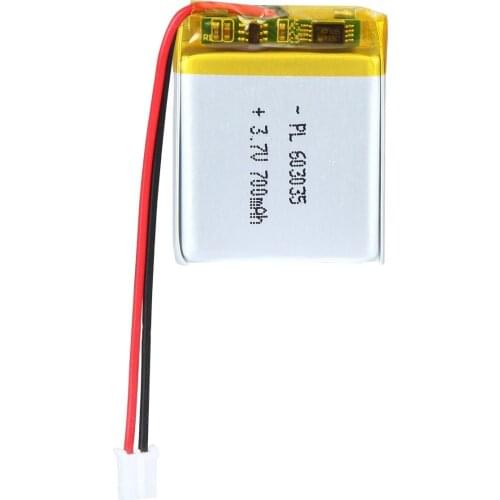 YDL 3.7V 700mAh 603035 Rechargeable Lipo Battery with JST Connector