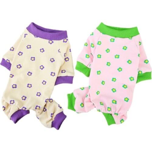 Dog Pajamas Jumpsuit Small Dog Clothes Overalls Pyjama Autumn Winter Pet Clothing Coat Outfit Garment Yorkies Poodle Sleepwear 3