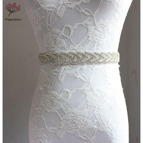 Popodion Wedding rhinestone belt wedding belt crystal bridal belt WAS10132