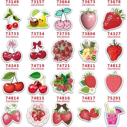 DIY Craft Supplies Sewing Accessories Cartoon Fruit Printed Planar Resins Mold 10 Pieces. PR-73149