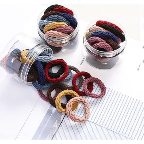 20Pcs/Lot Simple Basic Rubber Bands Women Girl Elastic Hair Ties Fashion Headwear Scrunchie Gum Hair Accessories Ponytail Holder