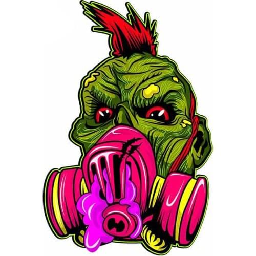 Zomibe Apocalypse Gas Mask Car Stickers Windshield Motorcycle Laptop ]Anime Vinyl Cover Scratches Waterproof PVC Car Wrap