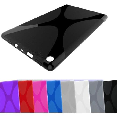 Anti-skid Matte X Line Soft Silicon Rubber TPU Gel Skin Cover Funda Case For Amazon Kindle Fire HD 8 2018 2017 Generation Tablet