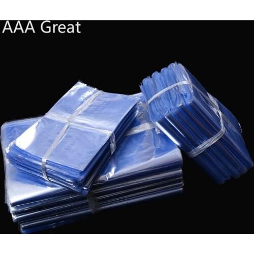100pcs/lot Transparent PVC Plastic Bag Package Shrink Wrap Film Bag Household Heat Shrinkable Grocery Shoes Cosmetics Storage