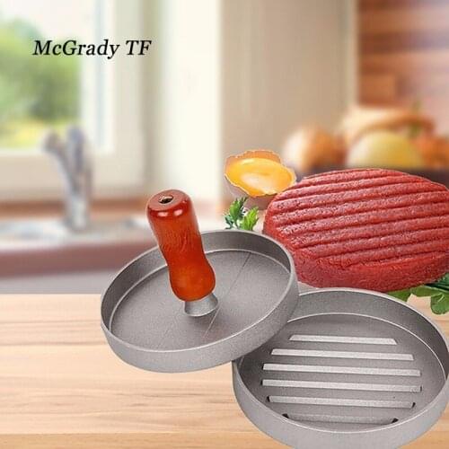 12*12*9.5cm Hamburger Pressure Kitchen DIY Mold Aluminum Alloy Hamburg Pressing Machine Meat Maker Newest Gift